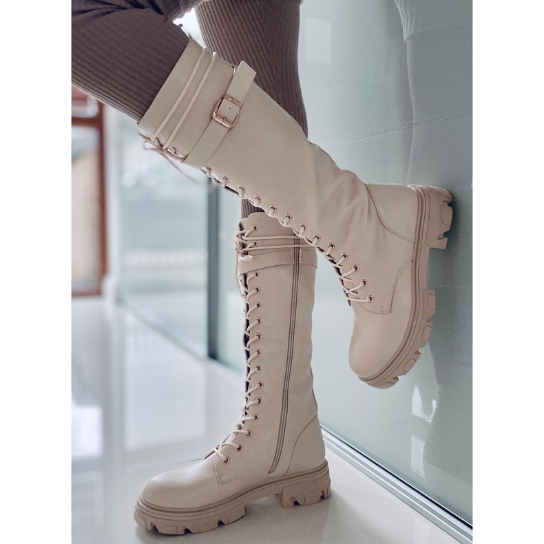 BM Shears Beige naisten ratsastussaappaat 1