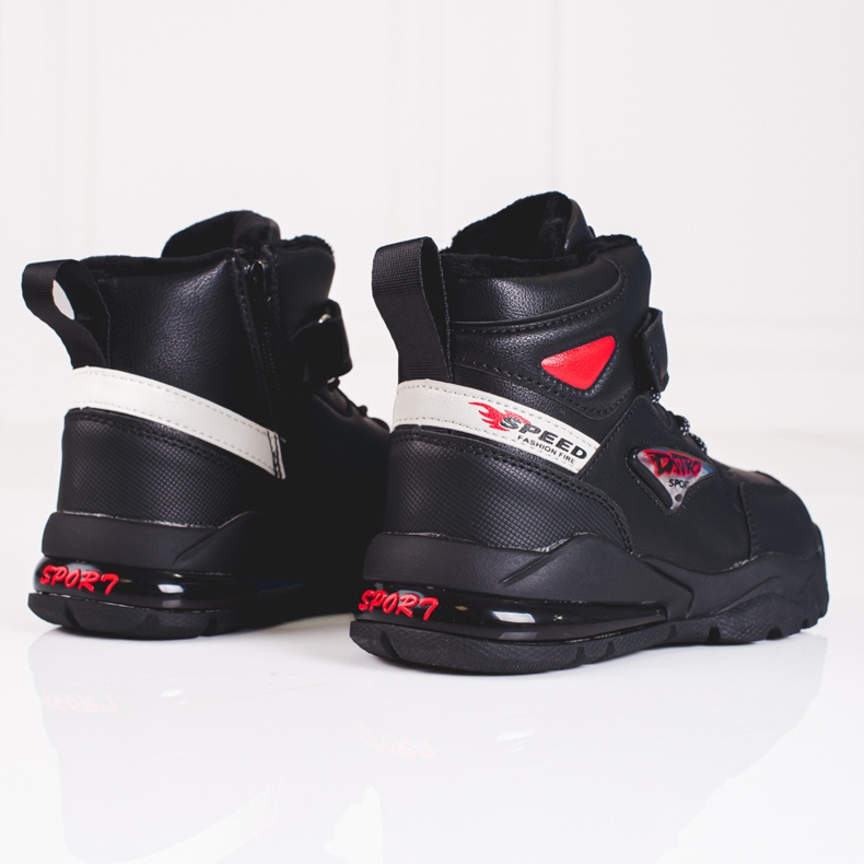 Eristetyt mustat nauhalliset nilkkurit pojille 2