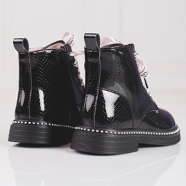 Tyylikkäät tyttöjen Shelovet saappaat mustat 1