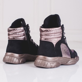 Tyttöjen saappaat paksussa Shelovet-pohjassa musta 1