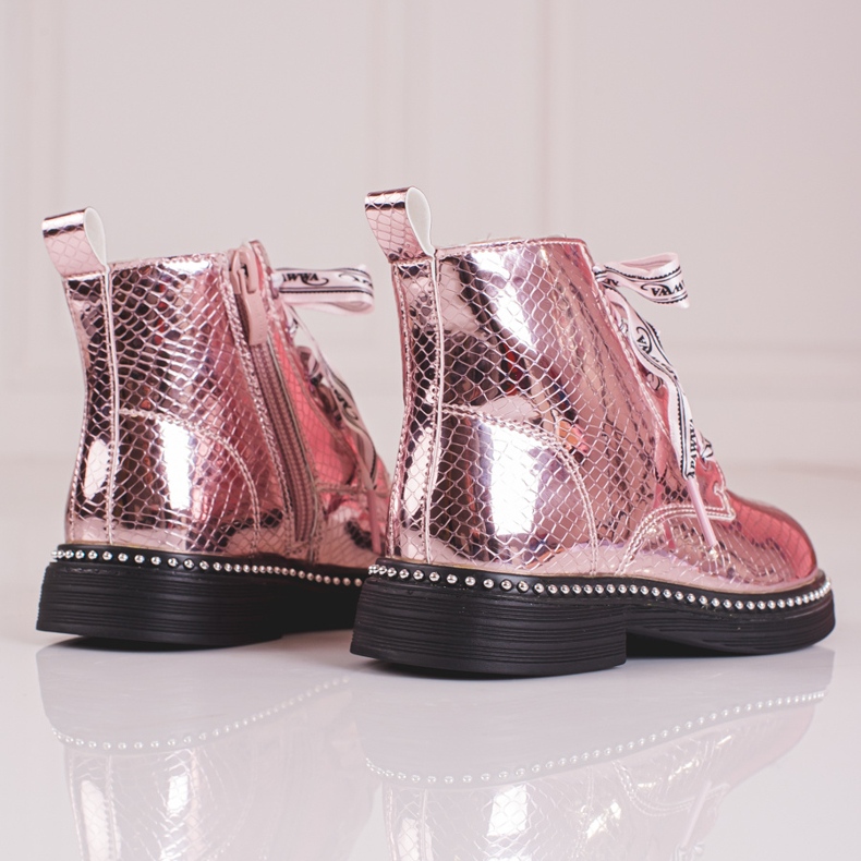 Tyylikkäät tyttöjen saappaat Shelovet pinkki vaaleanpunainen 1