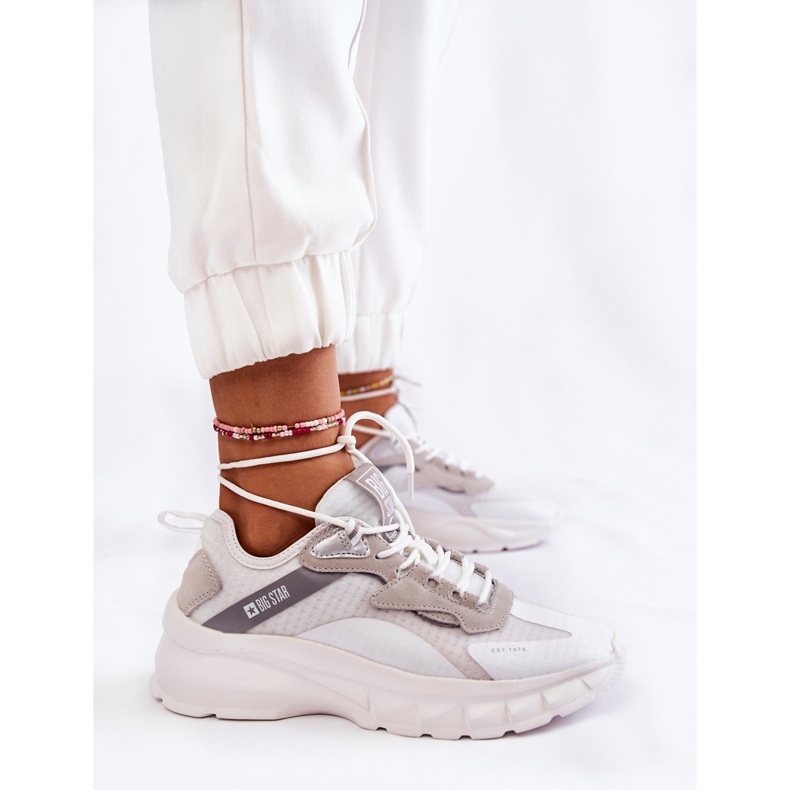 Naisten urheilukengät Big Star KK274057 Valkoinen 2