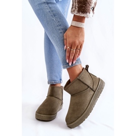 Naisten lämpimät lumisaappaat Big Star KK274292 Khaki ruskea 1