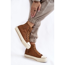 Naisten korkeaeristetyt tennarit Big Star KK274171 ruskea 2