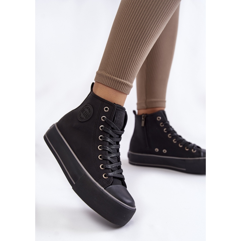 Naisten korkeaeristetyt tennarit Big Star KK274173 musta 1