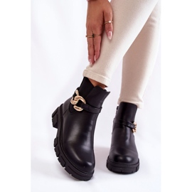 BM Naisten lämpimät saappaat koristeella Black Ruth musta 1