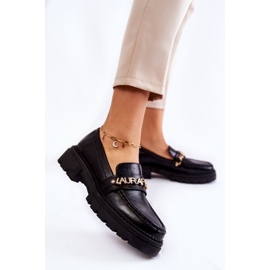 Nahka Loafers Letters La.Fi 210001B-PU Musta 2