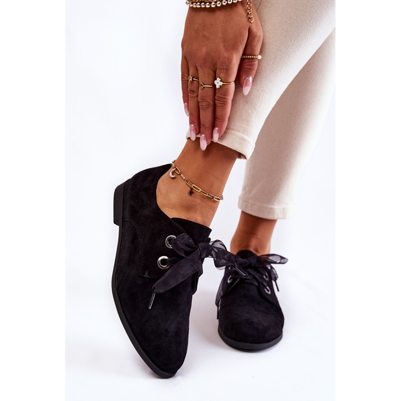 Naisten mokkanahka sidotut kengät La.Fi 210014B-SU Musta 1