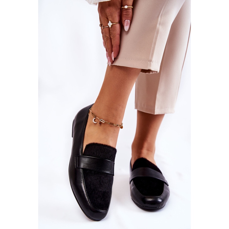 Naisten nahkahousut La.Fi 210018B-PUF Musta 1