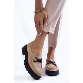 Naisten Loafers Mokkanahkainen Loafers La.Fi Beige Willows 1