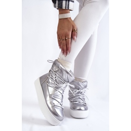 Naisten muodikkaat hopeanväriset lumisaappaat 1