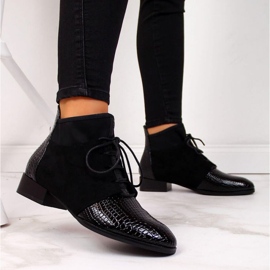 Käärmeennahalla eristetyt saappaat Filippo W PAW267A musta 2