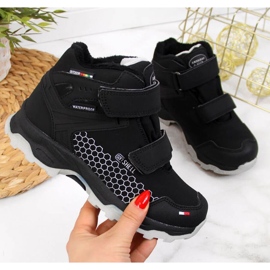 Vedenpitävät lumisaappaat Velcro American Club Jr AM851A musta 1