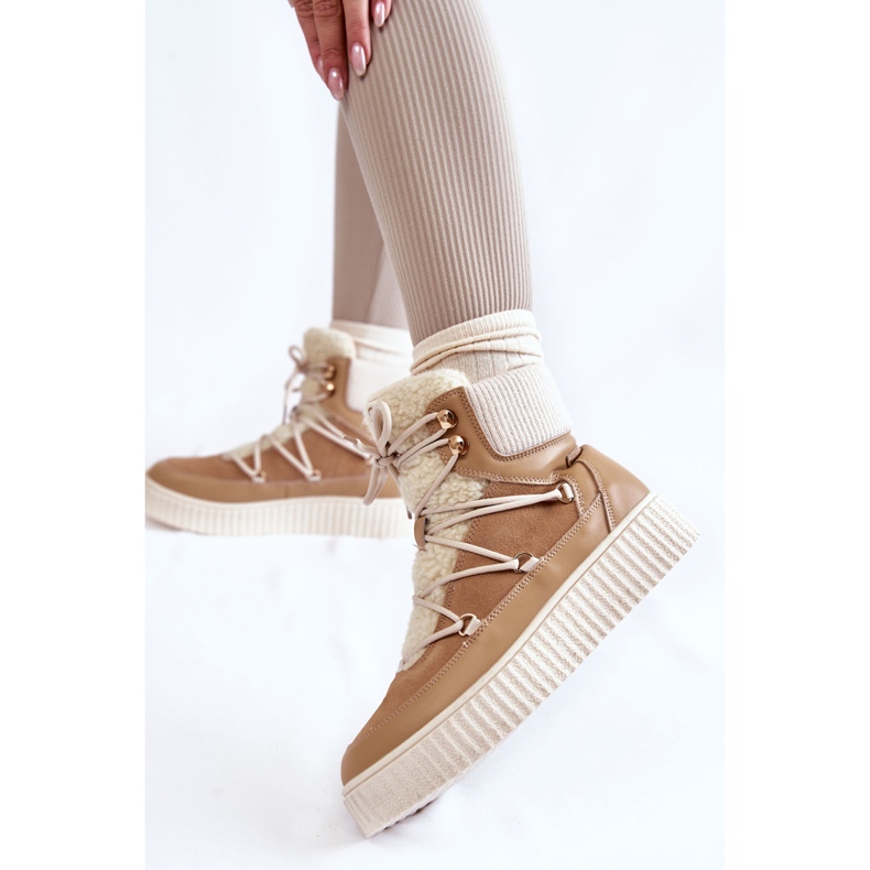 PL4 Naisten lumisaappaat La.Fi 280072TA-QN Beige 2