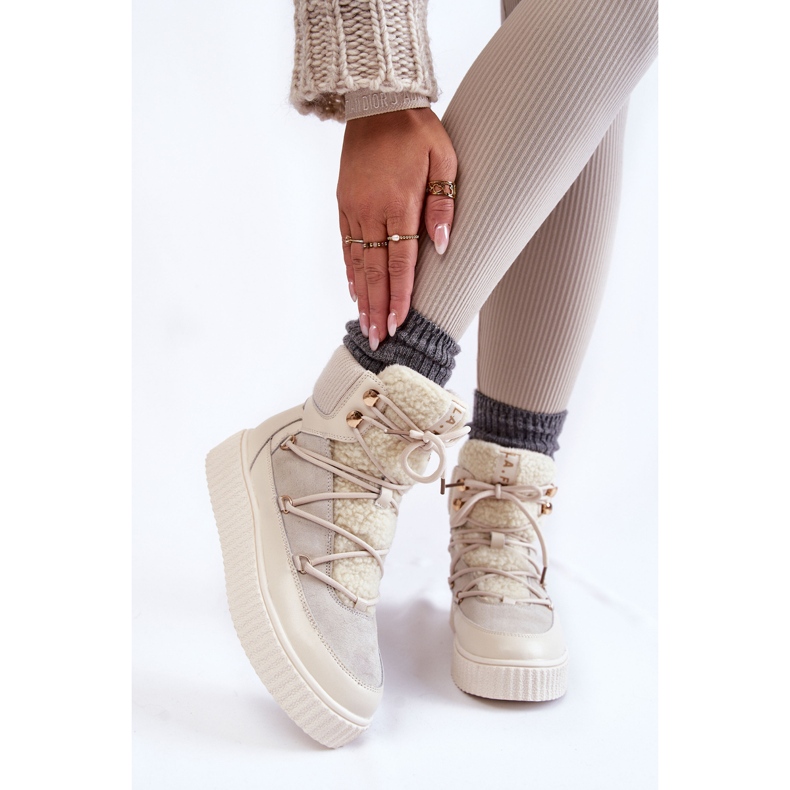 PL4 Naisten lumisaappaat La.Fi 280072W-QN Vaalea beige 1