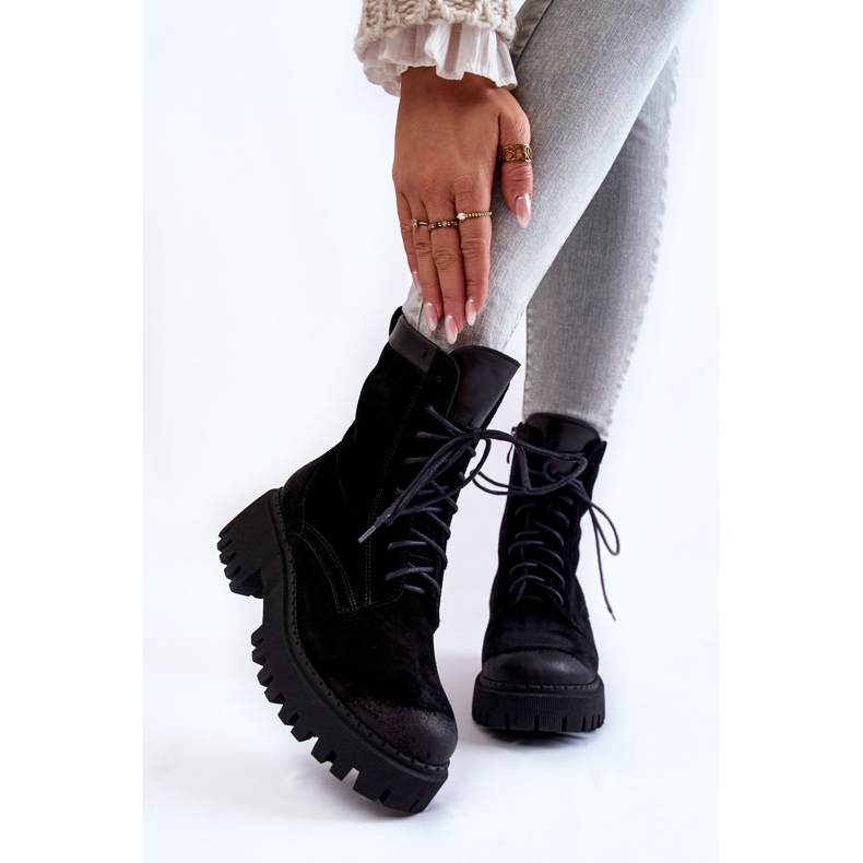 PL5 Klassiset mokkanahkaiset, lämpimät saappaat Caima musta 2