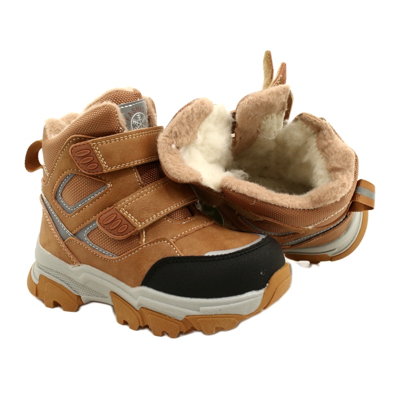 Saappaat Trappers tarranauhalla Camel News 22DZ23-5251 beige keltainen 4