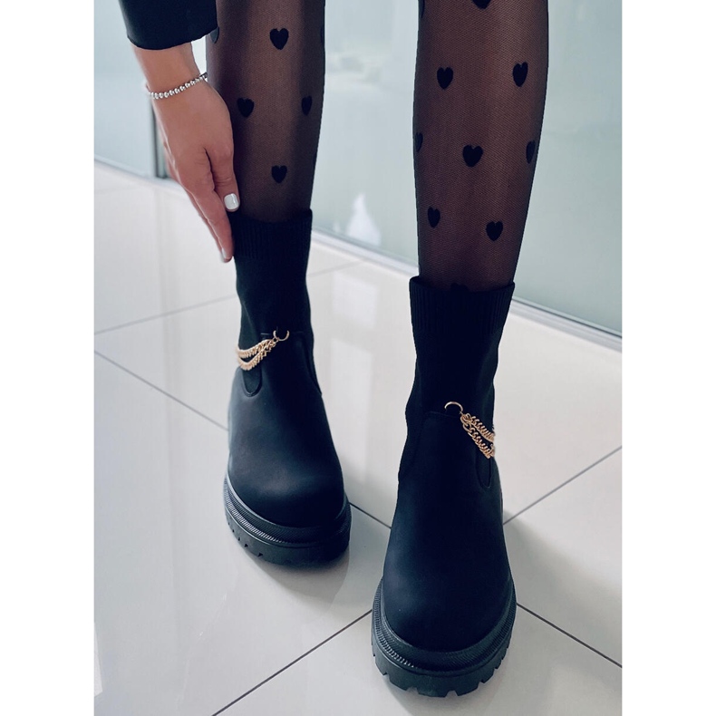 PA1 Saappaat joustavalla Jesse Black -päällisellä musta 1