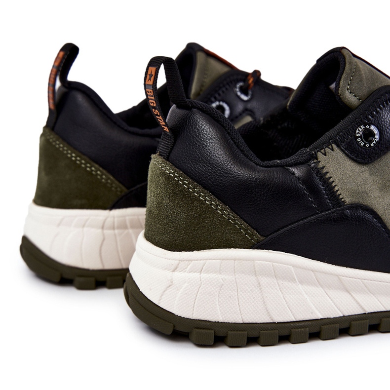 Miesten klassiset urheilukengät Memory Foam Big Star KK174272 Vihreä musta 1