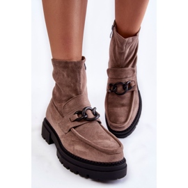 Naisten mokkanahkaiset saapikkaat La.Fi 250042B-SU Beige 4
