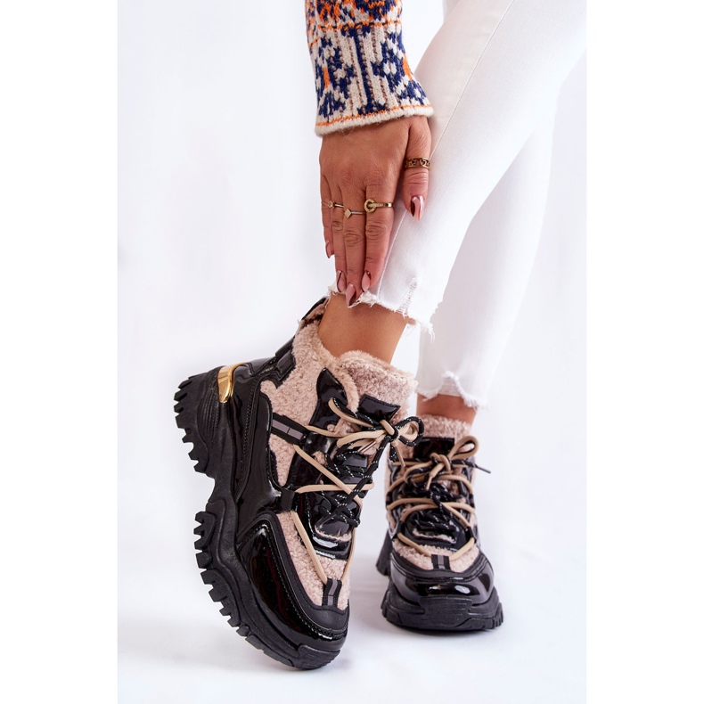 PM1 Naisten eristetyt urheilusaappaat, musta ja beige Edora 1