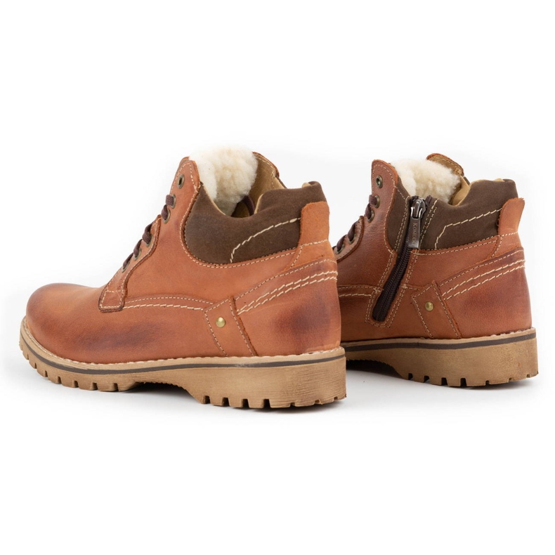 KOMODO Miesten nahkasaappaat, eristetty 885 tiili ruskea 4