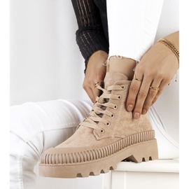 Devost ruskeat ekologiset mokkanahat lenkkarit beige 1