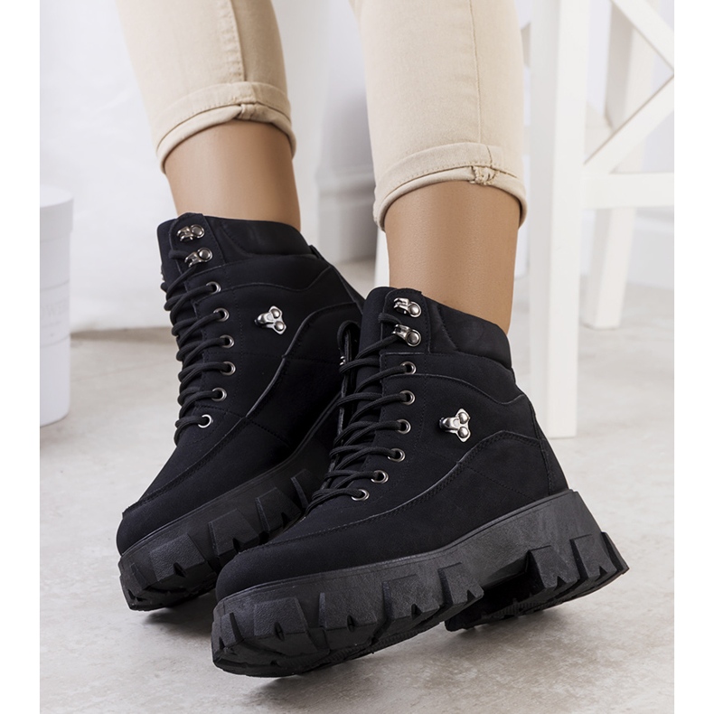 PA1 Bisa naisten mustat vaelluskengät 1