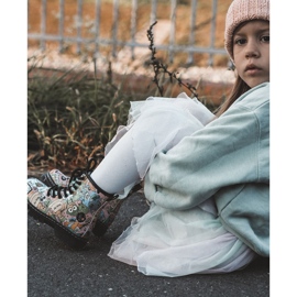 FR1 Lasten lämpimät saappaat Print Pink Dexi vaaleanpunainen monivärinen 2