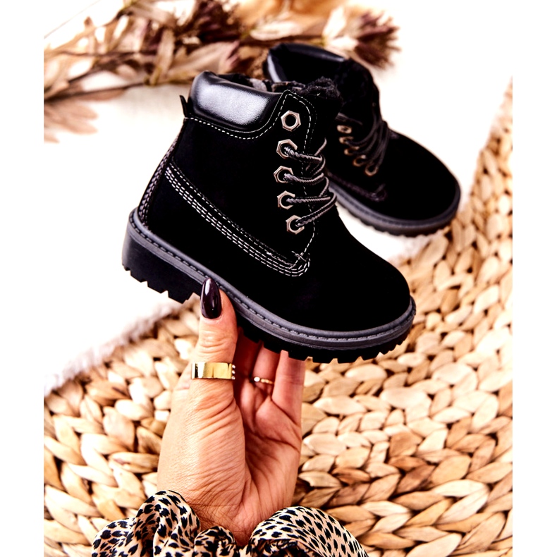 PA1 Lasten Trappers Saappaat Musta Milos H-50A / C 3