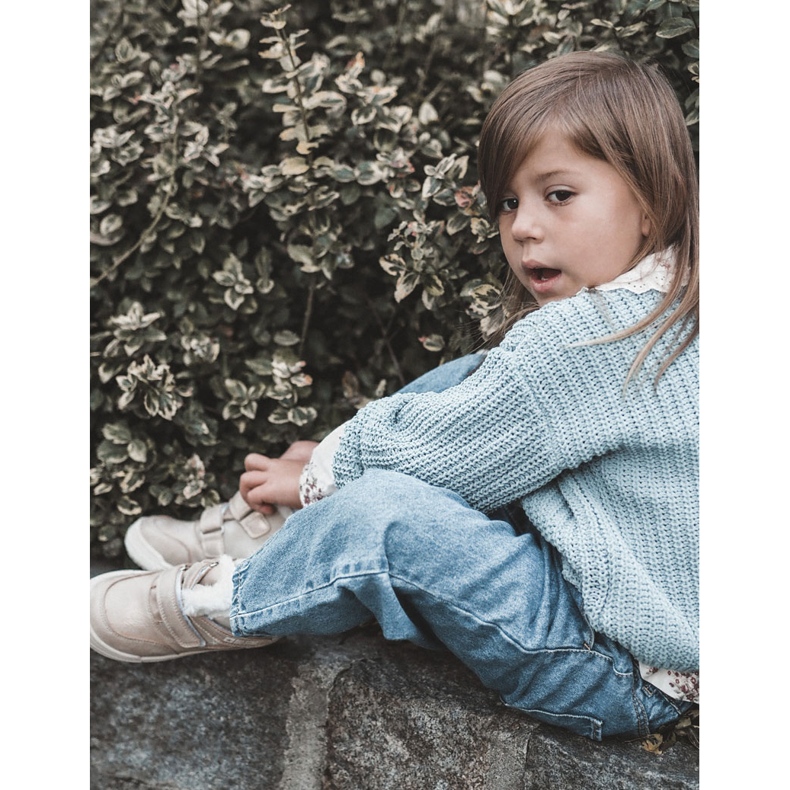 Lasten lämpimät saappaat tarranauhalla Big Star KK374189 beige-kulta ruskea 2