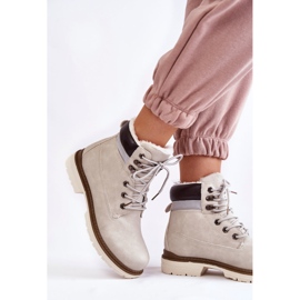 Naisten lämpimät saappaat vaaleanharmaa Lonne 2