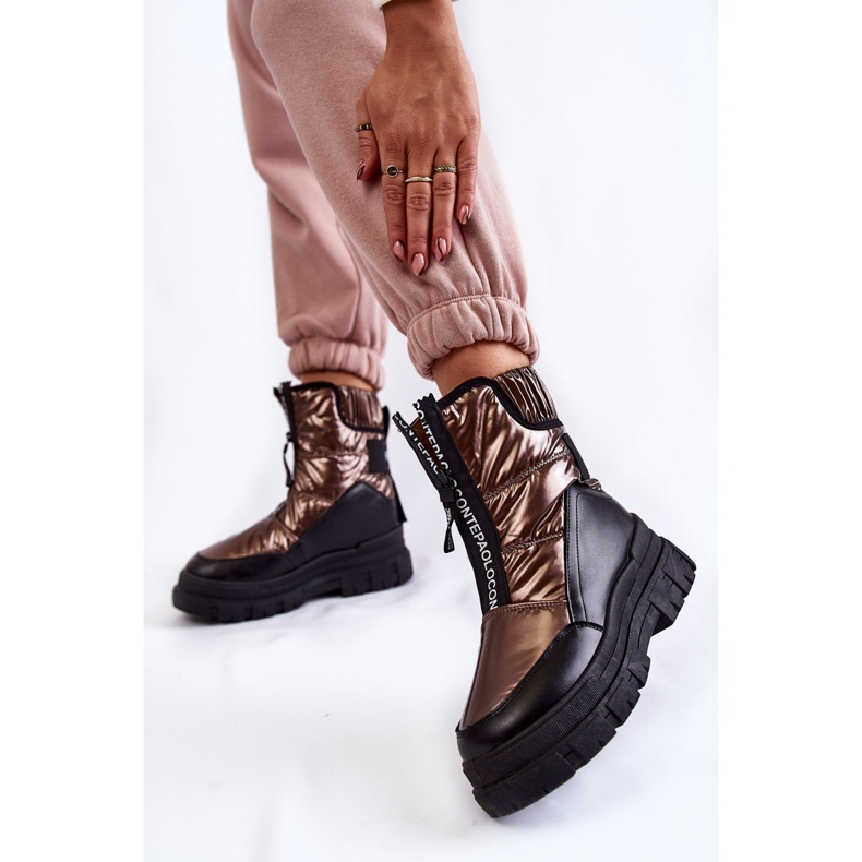 Vinceza Naisten mukavat lumisaappaat, ruskea ja musta Elodia monivärinen 2