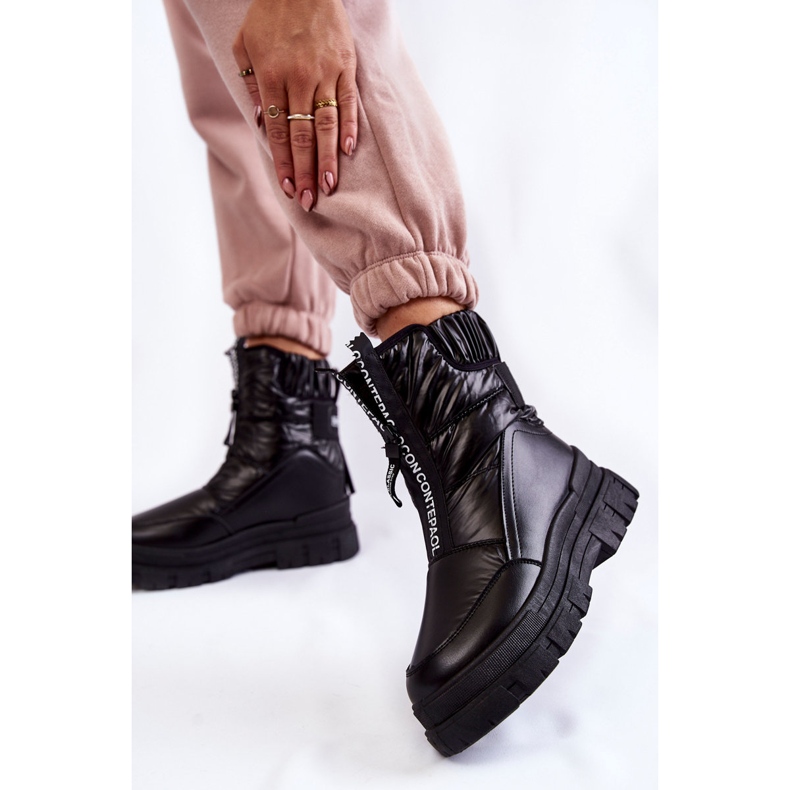 Vinceza Mukavat naisten mustat lumisaappaat Elodia 2