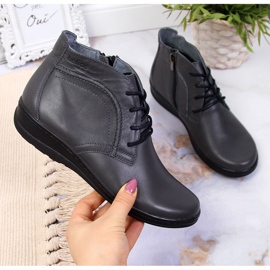 Harmaa eristetyt nahkasaappaat Helios 612-2 1