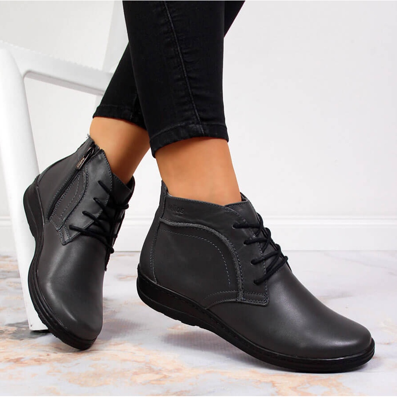 Harmaa eristetyt nahkasaappaat Helios 612-2 2