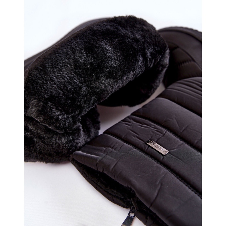 Mustat lämpimät kiilalliset lumisaappaat Calena 2