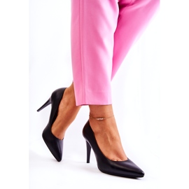 Sergio Leone Klassiset mustat nahkaiset stilettot Magically 1396 1