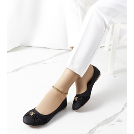 PA1 Mustat balerinat kiiltävällä Like yourself -koristeella 1