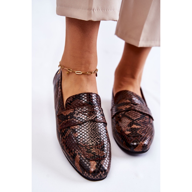 Nahkaiset Snake Loafers La.Fi 210023BR-XS Ruskea beige 2