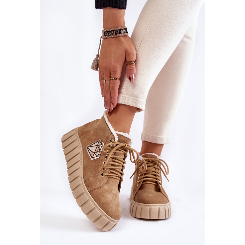 Lewski Shoes Suede urheilukengät Sidotut Lewski-kengät 3252 / N beige 1