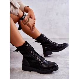 PG1 Naisten saappaat, joissa on sidottu sukka musta Livaro 3