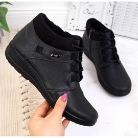 Eristetyt nahkasaappaat Helios W H521A musta 1