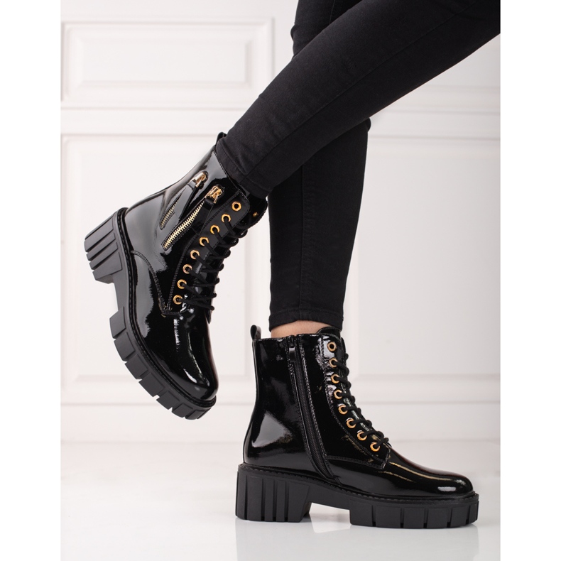 Goodin Muodikkaat sulkuhousut koristeellisilla vetoketjuilla musta 2