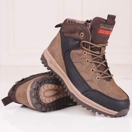 SHELOVET Miesten ruskeat korkeat saappaat 1