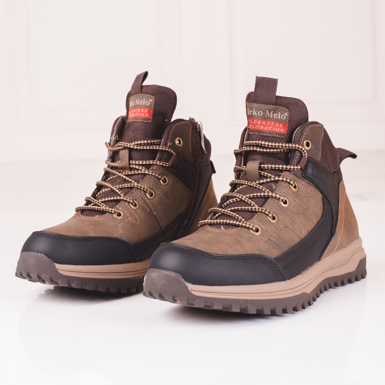 SHELOVET Miesten ruskeat korkeat saappaat 2