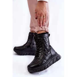 Vinceza Naisten nauhalliset lumisaappaat, musta Anubi 2