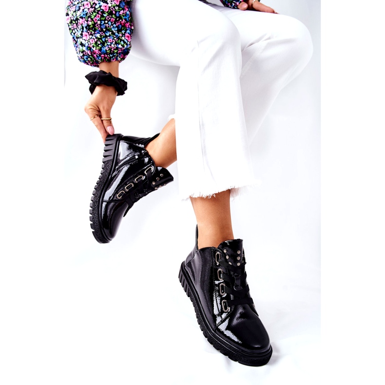 Lakatut kengät Sergio Leone PB210 musta 2