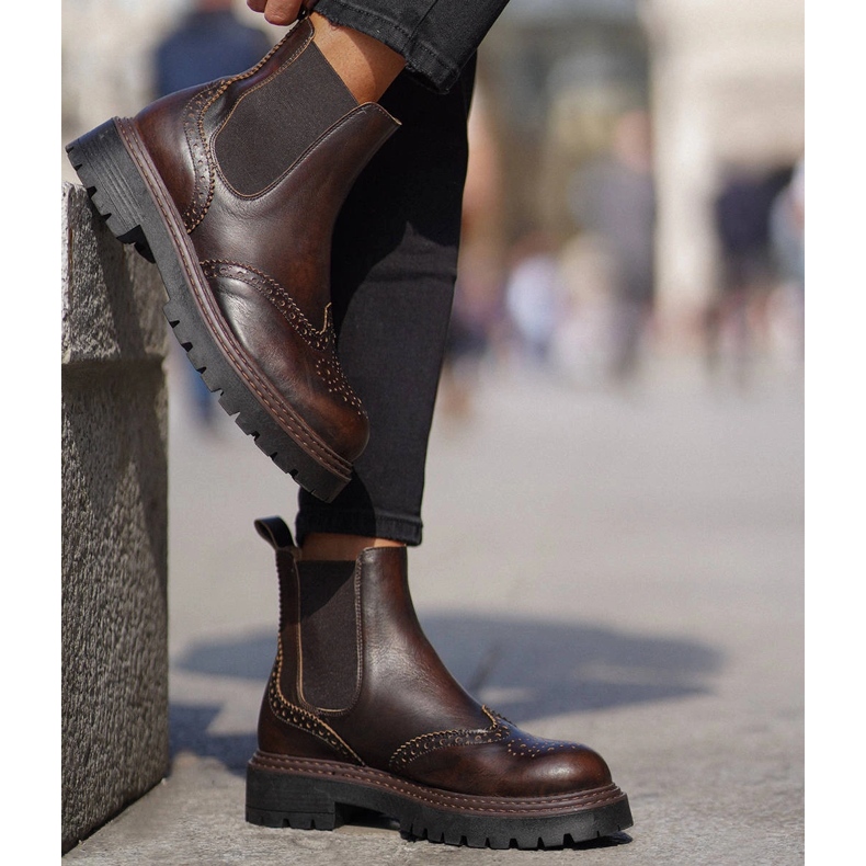 Marco Shoes Marco Chelsean saappaat ruskea 1