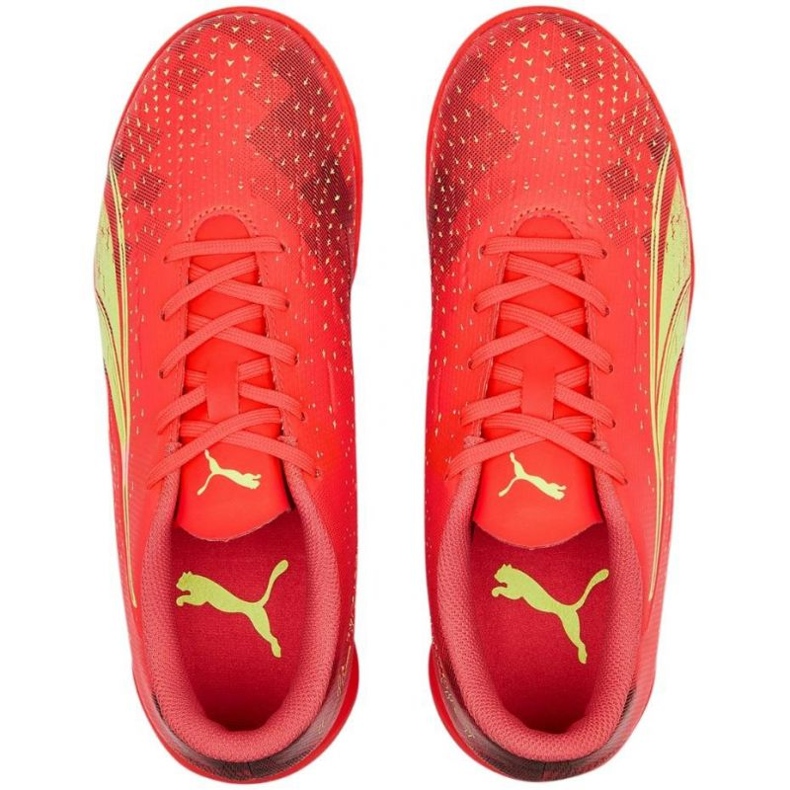 Puma Ultra Play It Jr 106927 03 jalkapallokengät punainen appelsiinit ja punaiset 1